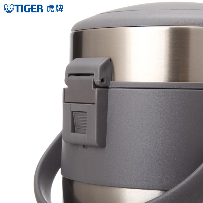 虎牌(tiger)气压式保温壶304不锈钢气压式热水壶旋转式家用大容量户外保温保冷壶 天鹅灰MAA-A30C-TG 3L