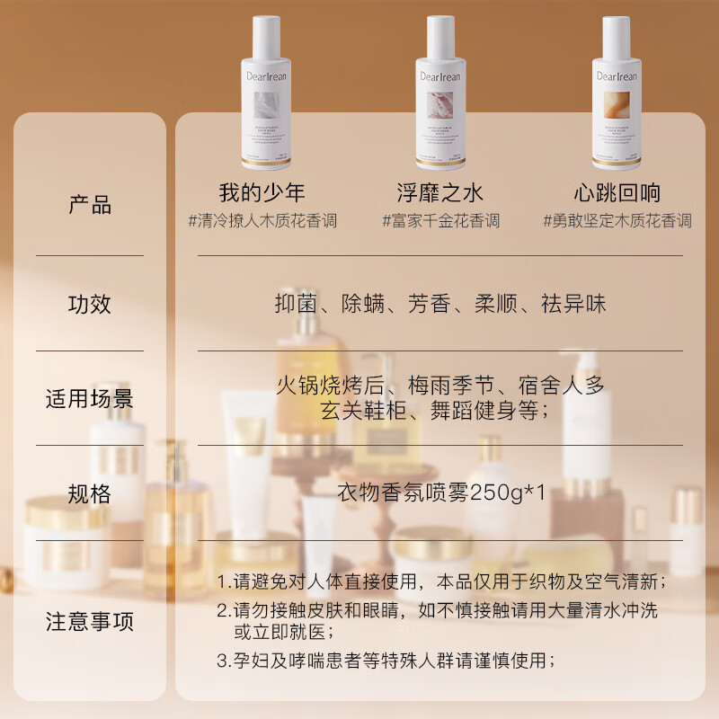 独特艾琳 空山雪茶衣物香氛喷雾250g