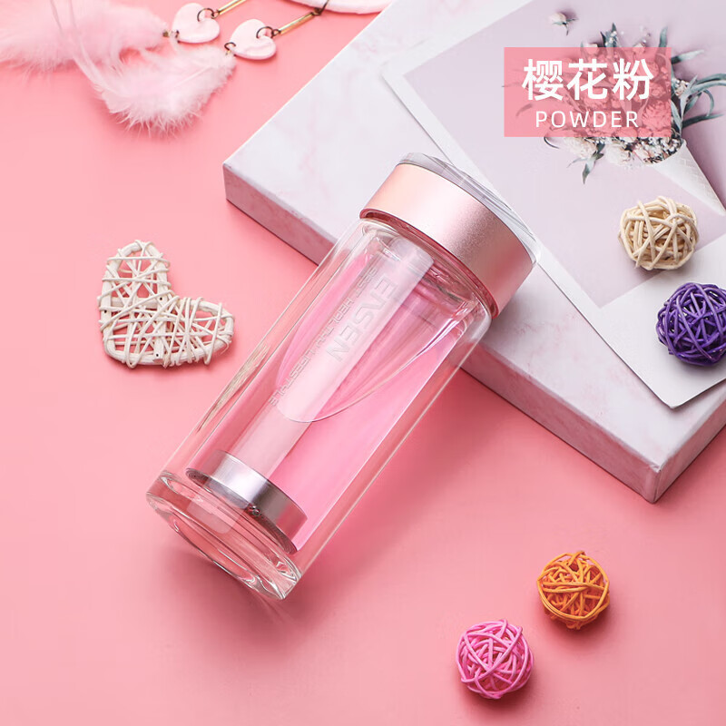 水宜生 220ML 双层玻璃杯 小巧便携2025新款女士杯子 女款泡茶 高颜值水杯G708高清大图