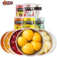 林家铺子新鲜水果罐头425g*6罐混合装黄桃山楂椰果雪梨草莓什锦罐头整箱包装随机