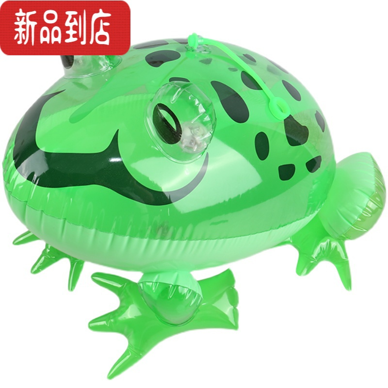 真智力发光大青蛙充气玩具青蛙PVC皮货儿童充气玩具气球夜市小玩具 发光充气青蛙[3个]配打气筒发光玩具