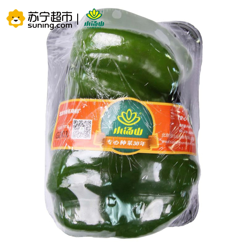 [苏宁生鲜]小汤山 青圆椒 约300g 新鲜蔬菜