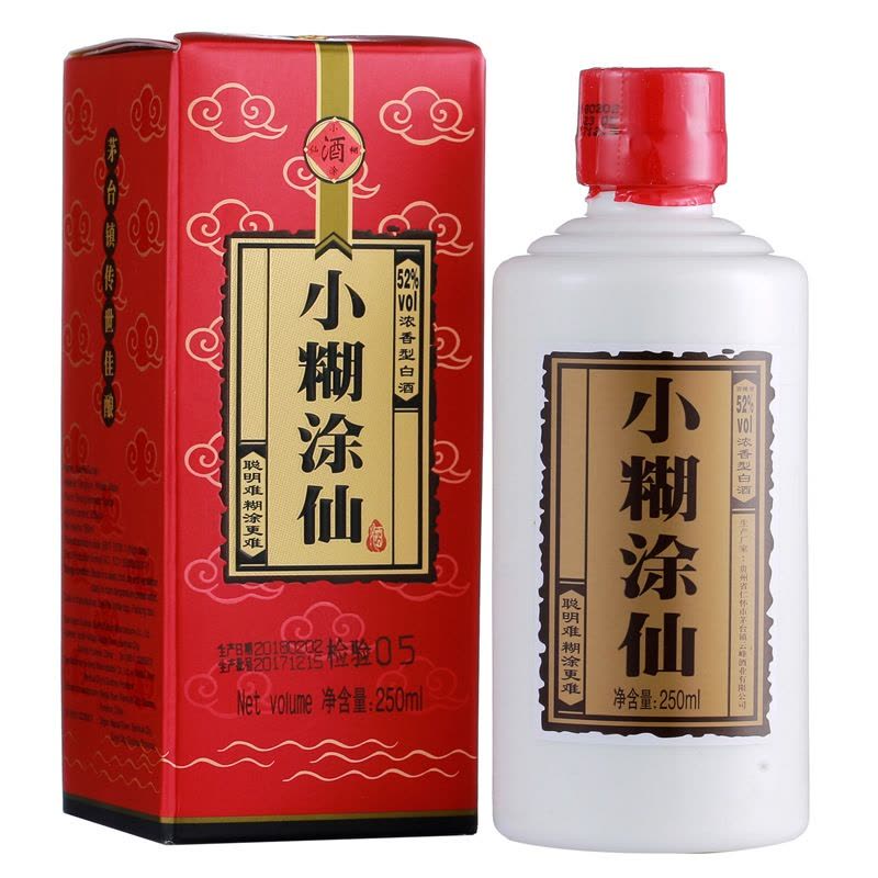 贵州茅台镇小糊涂仙52度普仙500ml*1瓶单瓶装浓香型纯粮白酒【价格图片