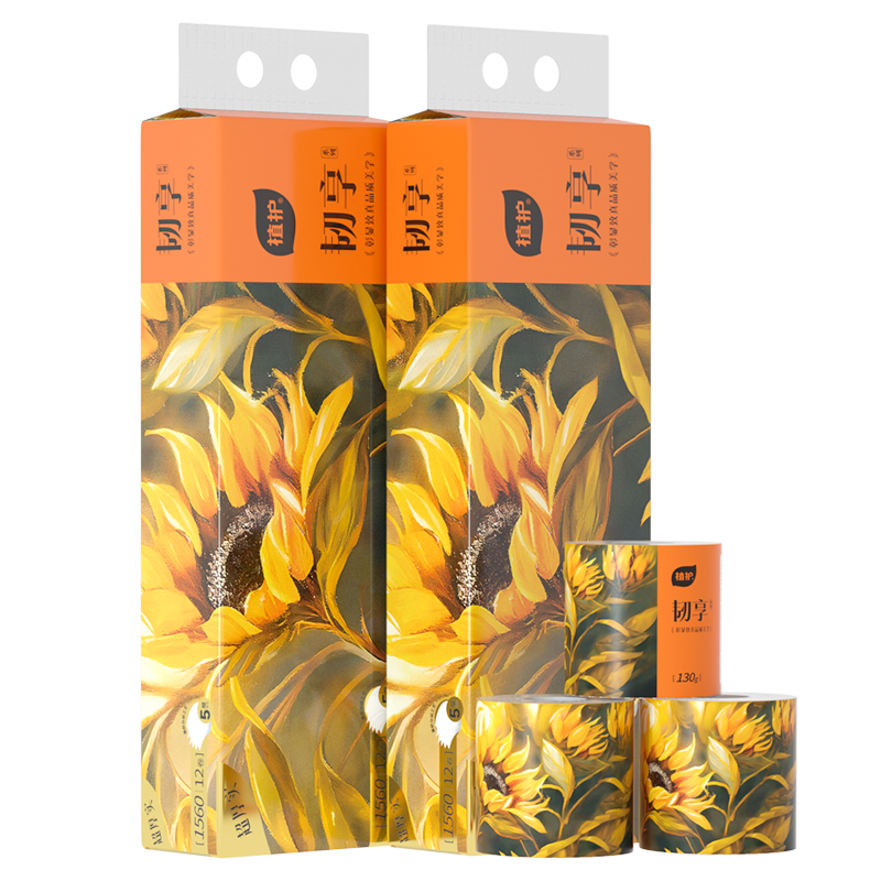 植护 韧享系列有芯卷纸 100*120mm/5层 130g 12卷/提*1提