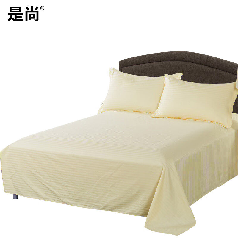 是尚床单米黄色可定制 可绣logo 180*240CM 一条高清大图