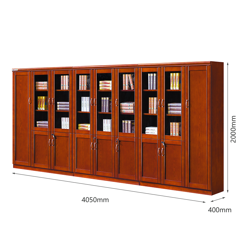 臻远 ZY051438 木质文件柜展示柜油漆贴木皮资料柜书柜 组合柜高清大图