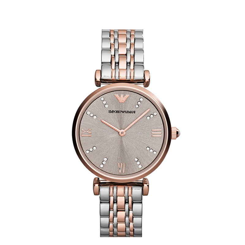 阿玛尼(Emporio Armani)手表钢制表带时尚休闲简约石英女士腕表AR1840