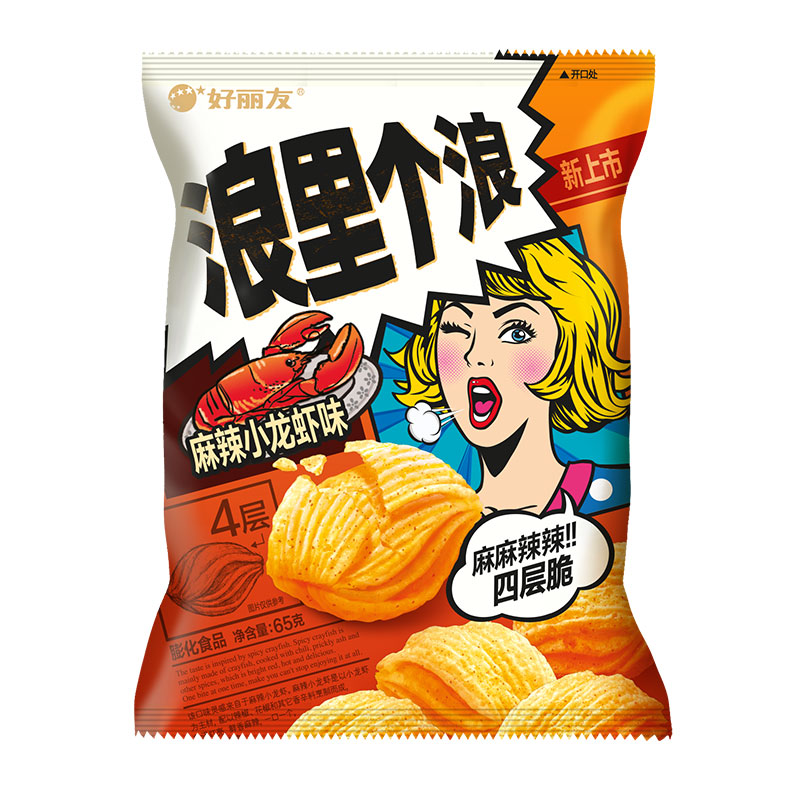 好丽友(Orion) 薯片 浪里个浪 麻辣小龙虾味65g/袋(新品尝鲜) 小龙虾薯片 零食 膨化食品 休闲零食膨化食品您没有填写评价内容-苏宁易购