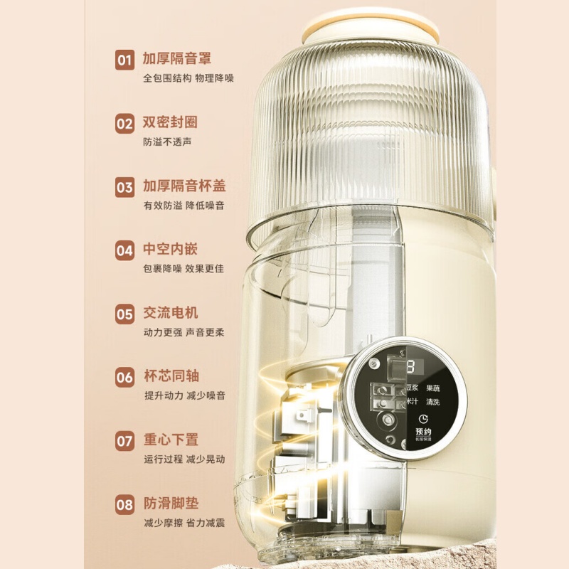 大宇(DAEWOO)破壁机 豆浆机 DY-SM13 米白色(单位:个)高清大图