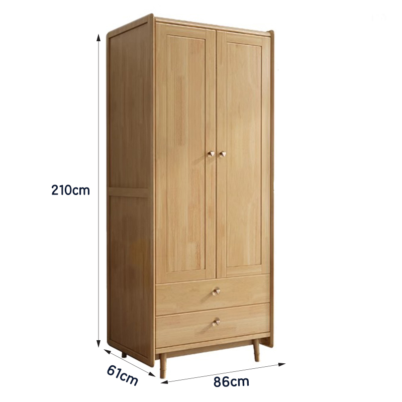 芙瑞塔 木质衣柜两门两抽 台高清大图