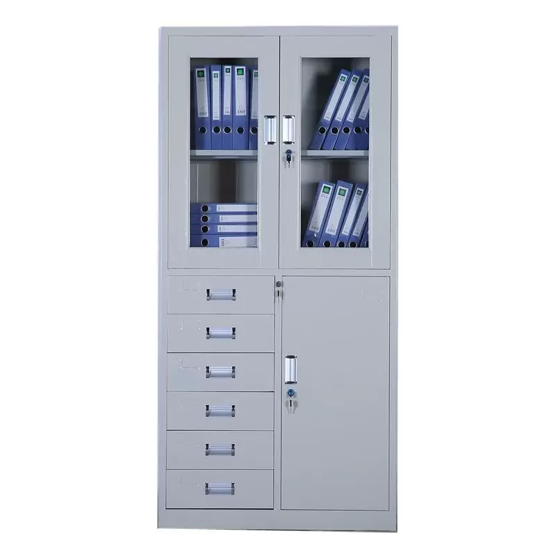 办公家具加厚环保款偏五斗铁皮柜文件柜更衣柜档案柜办公室资料柜其他金属办公柜类带锁家用储物阳台柜 加厚环保款偏五斗