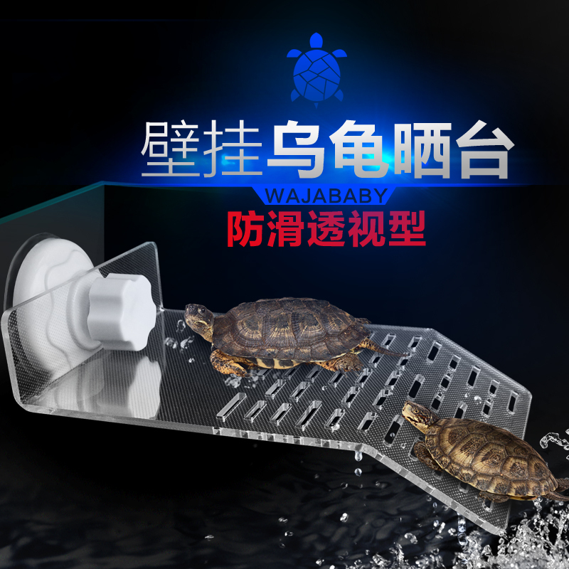 乌龟晒背台 乌龟晒台 乌龟爬台亚克力吸盘晒台巴西龟水龟龟晒台高清大图