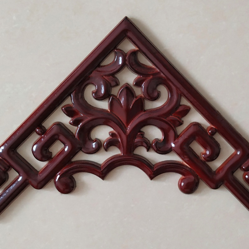 木花欧式角花闪电客中式仿古装修实木线条吊顶角镂空贴花格梁托