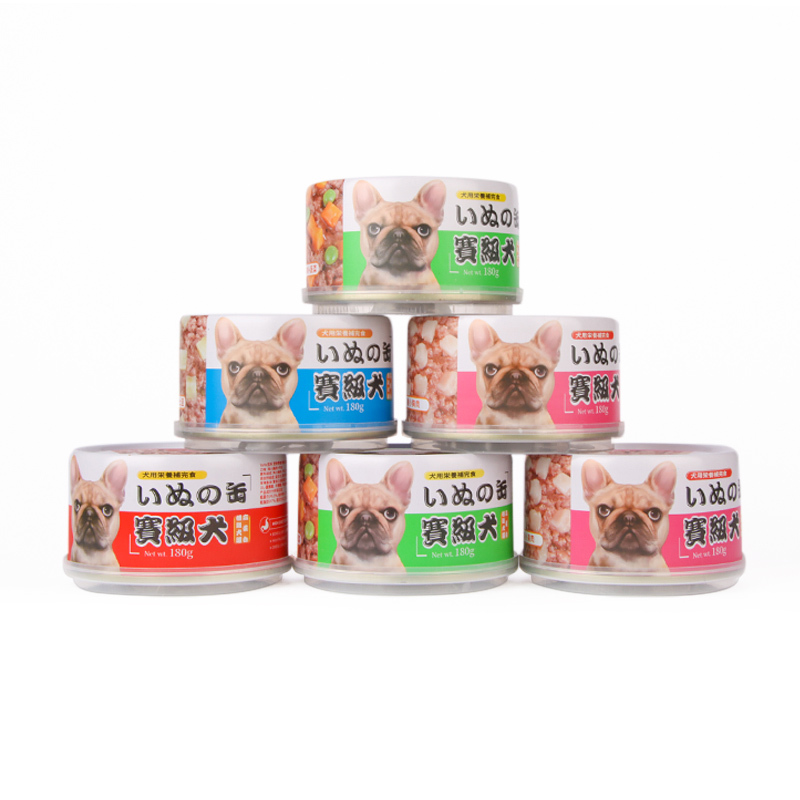 YaHo亚禾 狗罐头180g*6罐泰迪幼犬狗拌饭狗湿粮肉粒包宠物零食 混合味