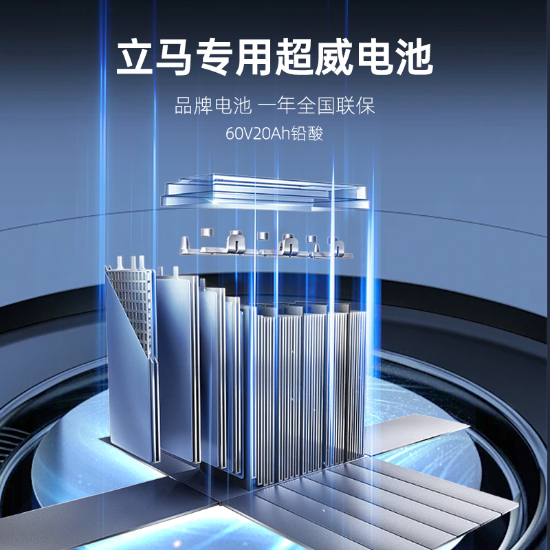 立马旗舰店H2素雅白电动摩托车家用双人电瓶车60V20ah通勤高速电动车二轮车超威5块电池至高续航70KM