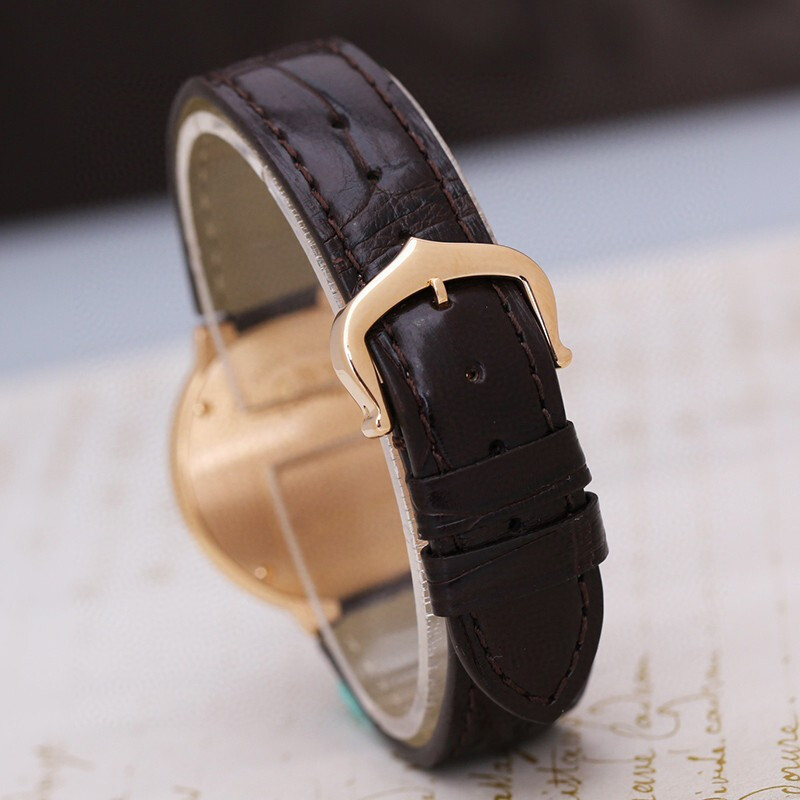 二手95新卡地亚蓝气球系列18k玫瑰金后镶钻28mm石英机芯女士手表wjbb