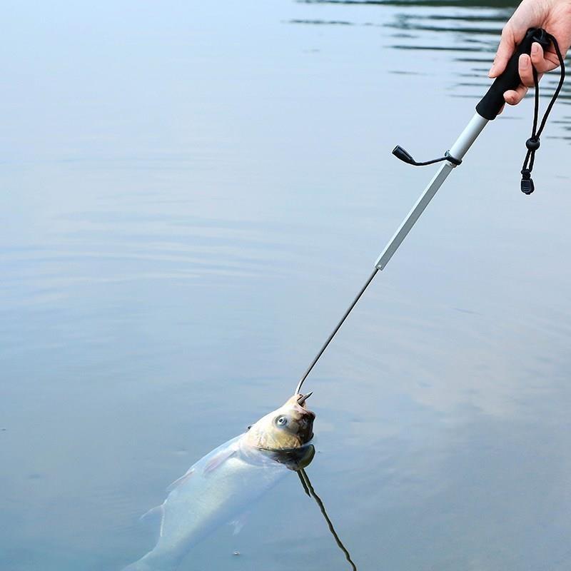钩鱼器搭钩直钩头弯钩抓鱼钩锚鱼钩子叉钩伸缩抓鱼