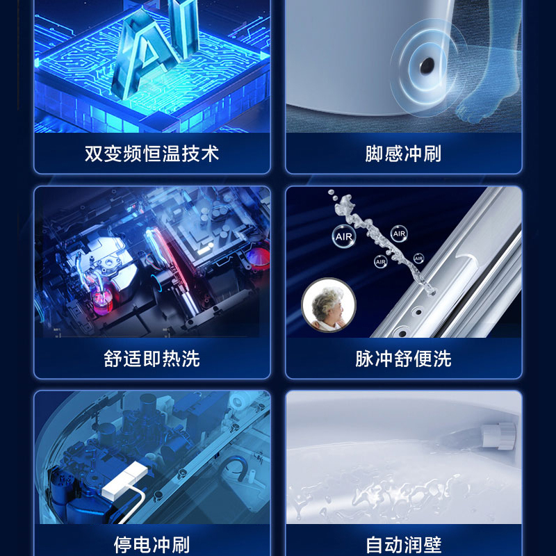 海尔智能马桶一体机无水压限制自动脚感冲刷带水箱坐便器 无惧水压款 [无水压基础款]HE30