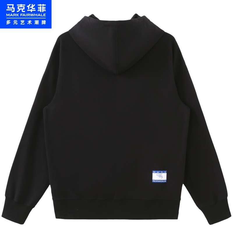 马克华菲连帽卫衣男2022秋款潮流字母印花休闲宽松潮流情侣上衣