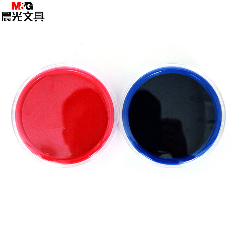 晨光(M&G) AYZ97512财务专用圆形印泥 80mm红色 12只装