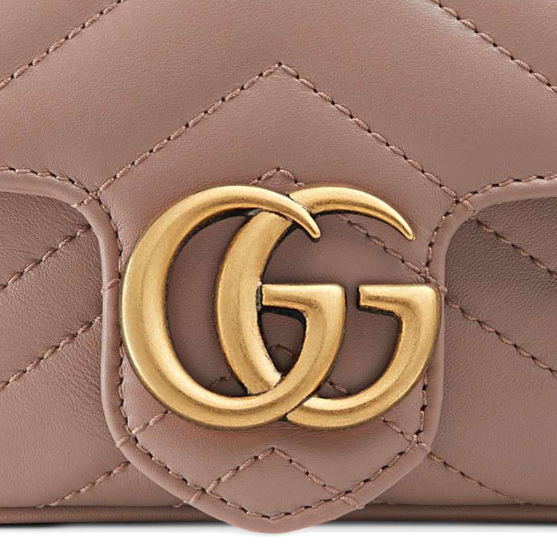 GUCCI 古驰 Marmont系列绗缝皮革单肩斜挎链条包 476433-DSVRT-5729