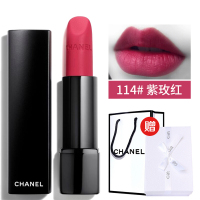 香奈儿（Chanel）2018新款炫亮魅力柔雾唇膏磨砂黑管口红3.5g 114#紫红色