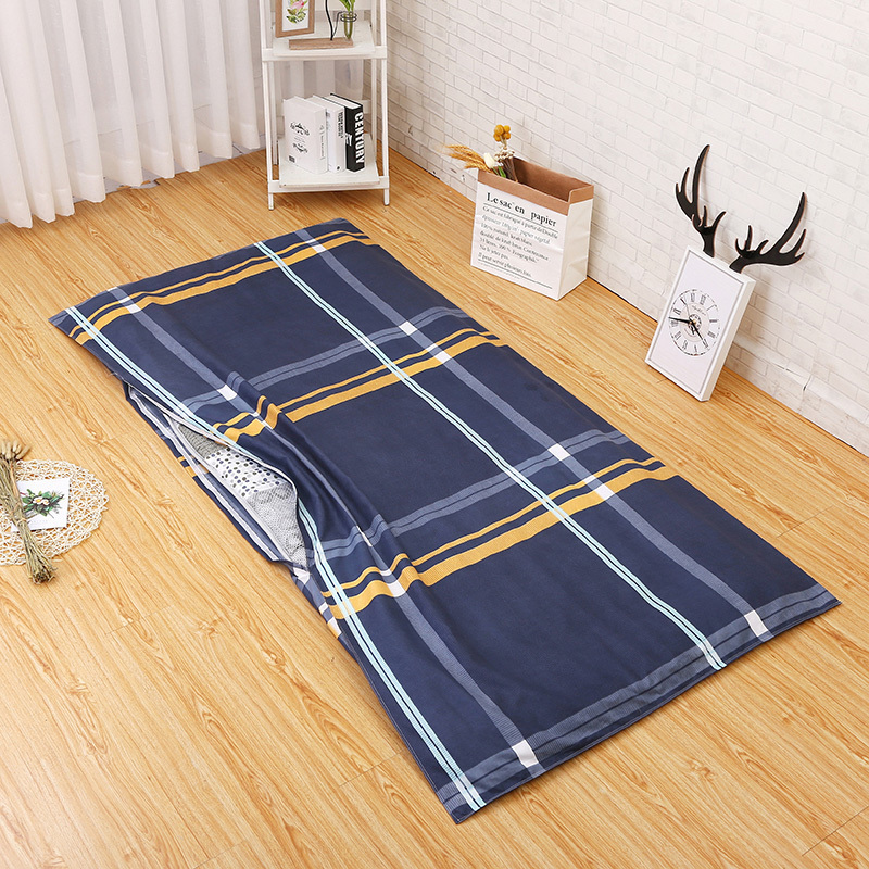 美帮汇单人床垫保护套0.9m米全包床罩90cm上下床防尘拉链学生床笠宿舍 大蓝块（床垫套） 100x200cm