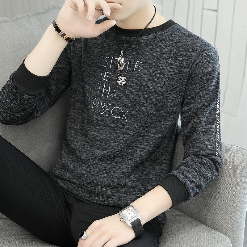 梵克公牛男士长袖t恤秋季新款男装卫衣圆领秋衣打底衫韩版体恤流上