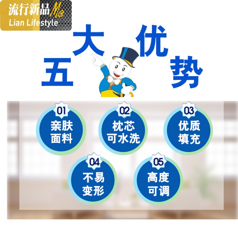 枕头枕芯一对装双人忱头单人学生护颈椎家用酒店羽丝绒软整头成人 三维工匠高清大图