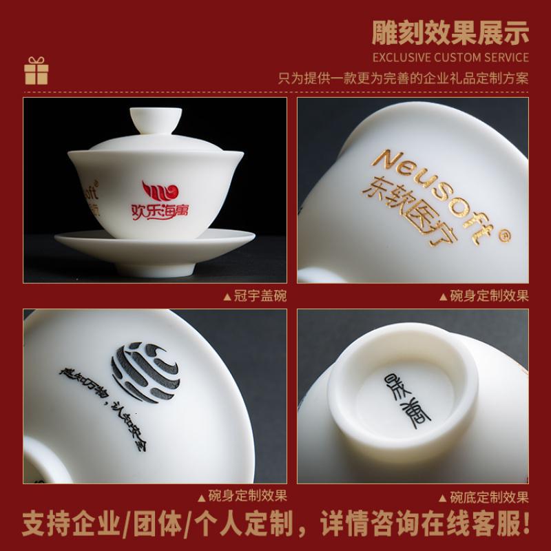 家柏饰(CORATED)中国白三才盖碗单个泡茶器家用功夫冲茶器简约陶瓷茶壶190057高清大图