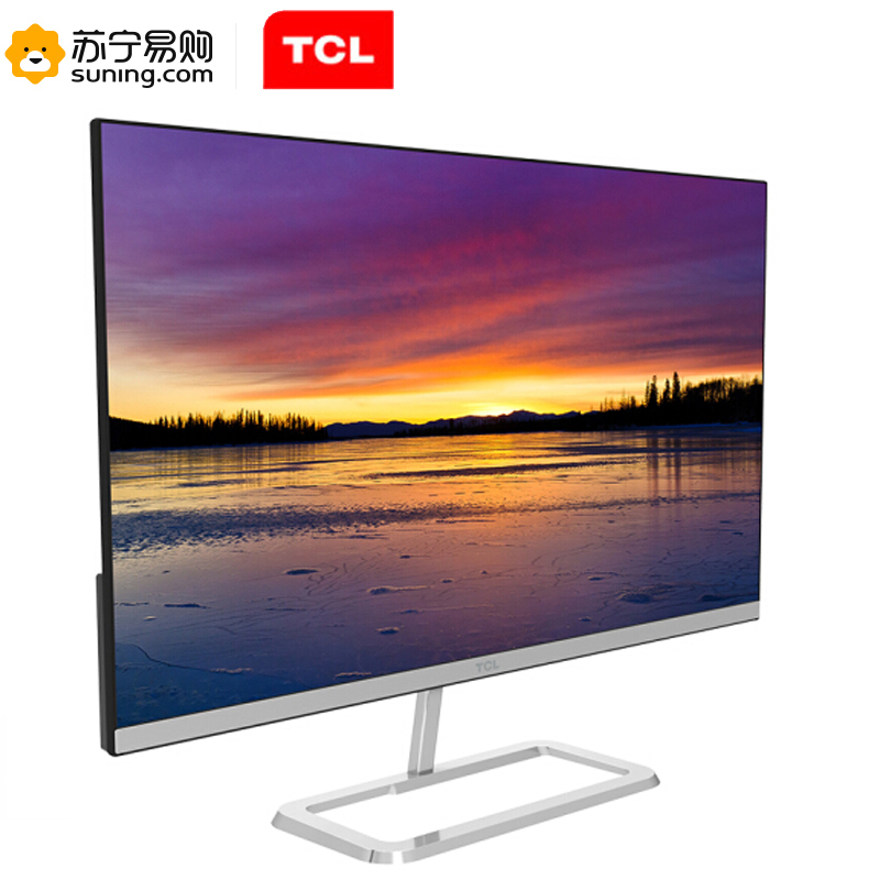 TCL 23.8英寸微边框广视角 金属超薄高清 爱眼不闪屏 LED背光液晶电脑显示器 T24N1