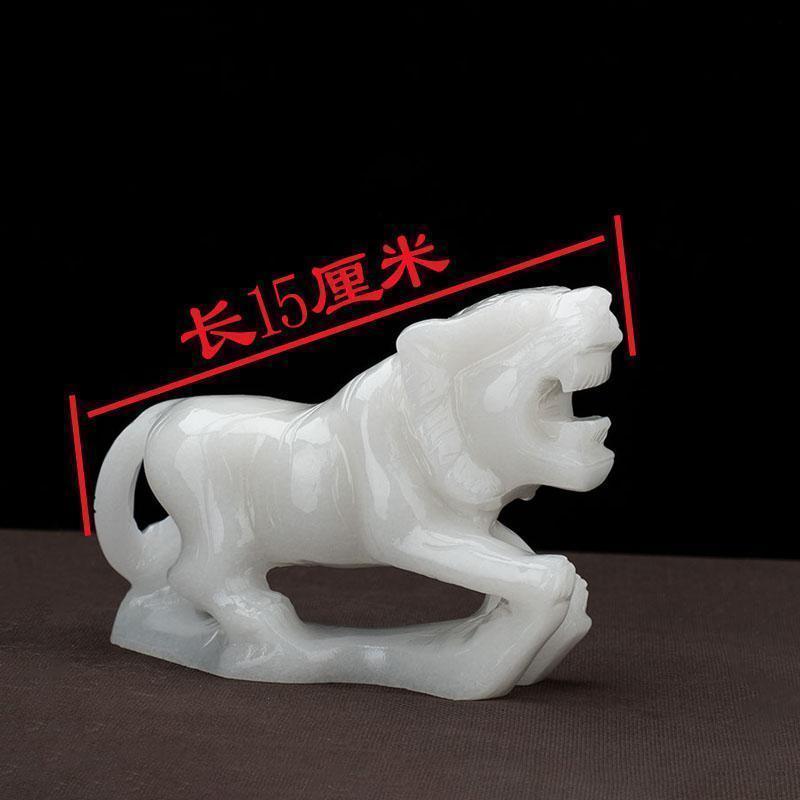 家柏饰(CORATED)玉石四方神兽白虎四大灵兽姻缘摆件高清大图