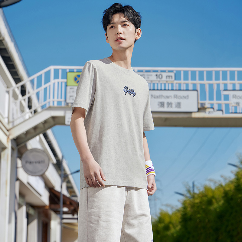 361°运动T恤男女同款夏季透气新款宽松休闲上衣圆领简约短袖高清大图