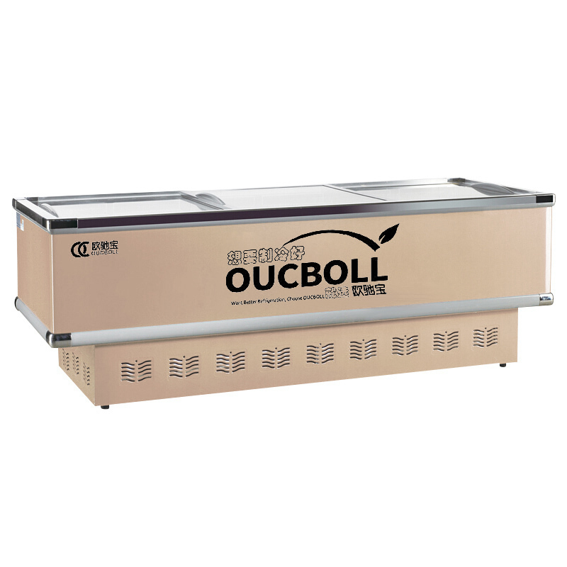 欧驰宝(OUCBOLL) 868升商用卧式单温冷藏冷冻切换超市海鲜保鲜展示岛柜SD/SC-868