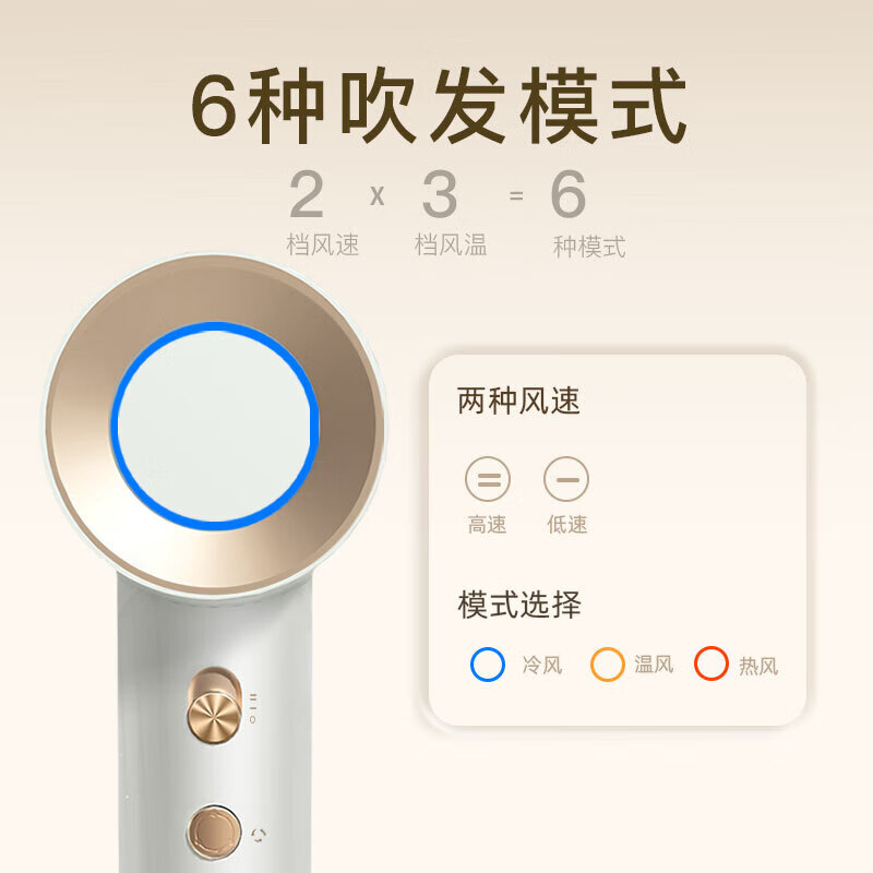 雷瓦(RIWA)1600W负离子护发 高速电吹风 RC-7533高清大图