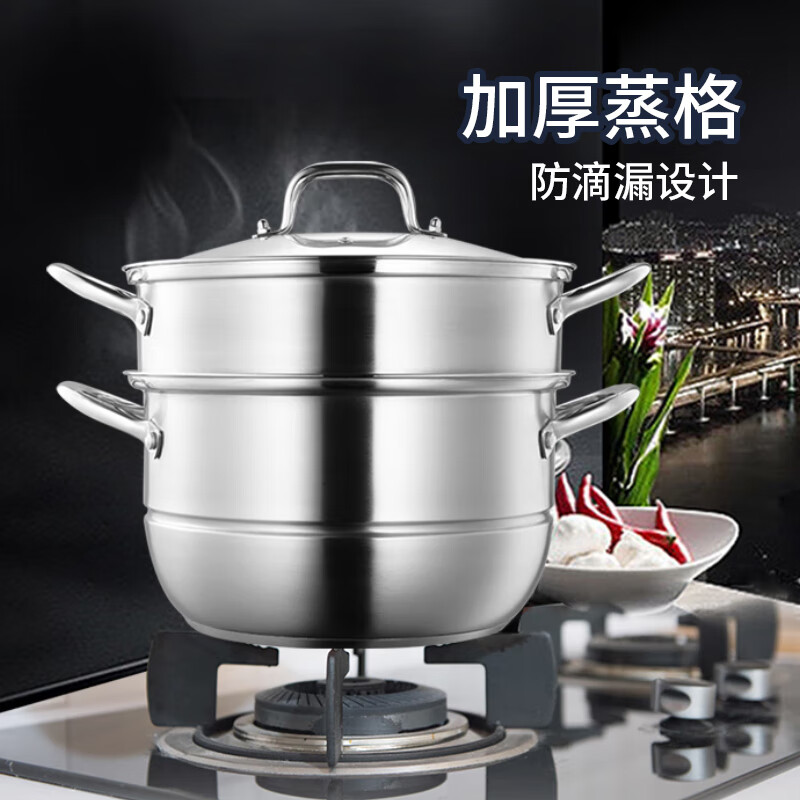 德世朗 朗悦多用两层蒸锅早餐蒸包子馒头 DFS-Z152A高清大图