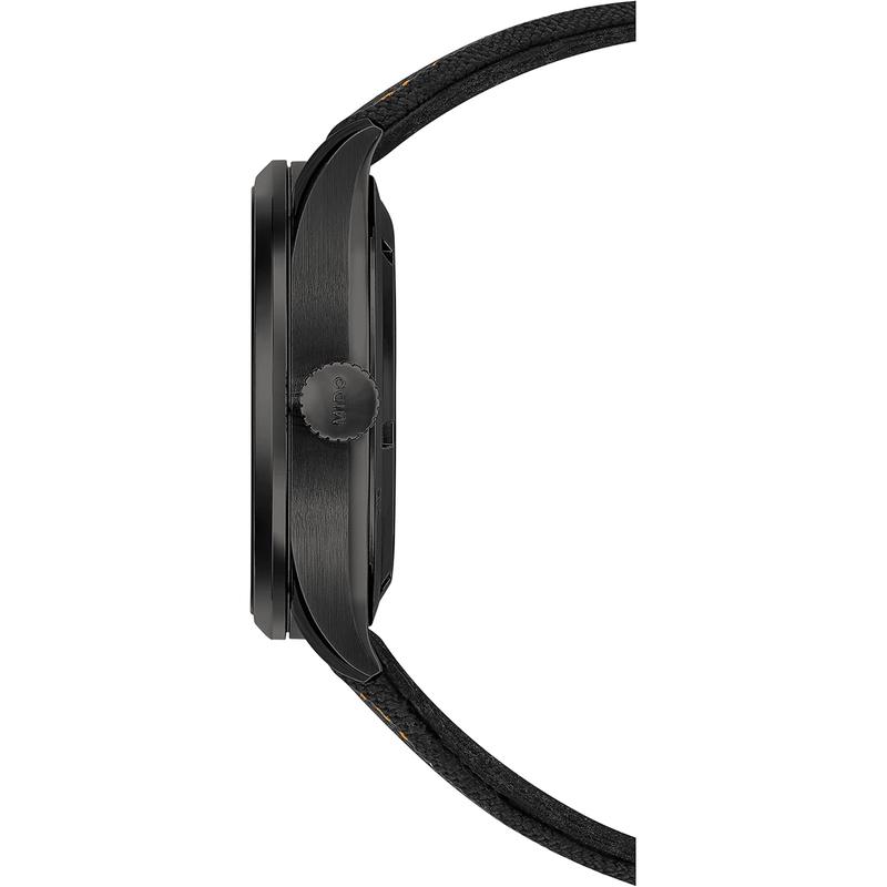 Mido自动机械表男款Skeleton Vertigo黑盘钢带瑞士天文台认证防水手表高清大图