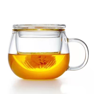 300ml煮茶壶 耐高温玻璃过滤泡茶壶养生壶侧把茶壶煮茶器花茶壶茶具套装冲茶器