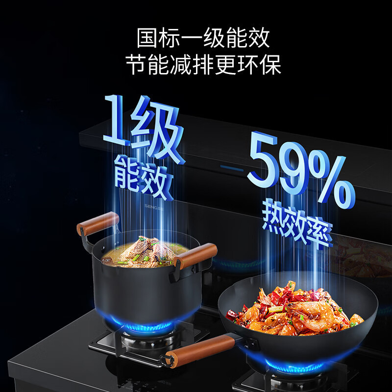 [新品]森歌(SENG)集成灶D8ZK-1蒸烤一体灶变频电机 21立方大吸力抽油烟机燃气灶家用厨房灶具[液化气左排烟]