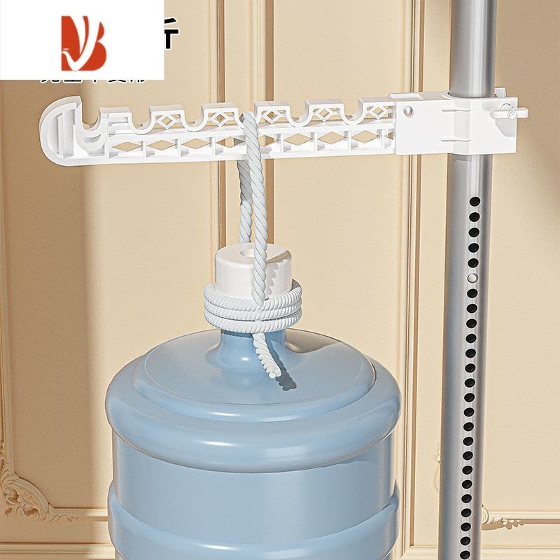 三维工匠晾衣架家用落地阳台折叠伸缩简易凉挂衣杆室内晒衣服器图片