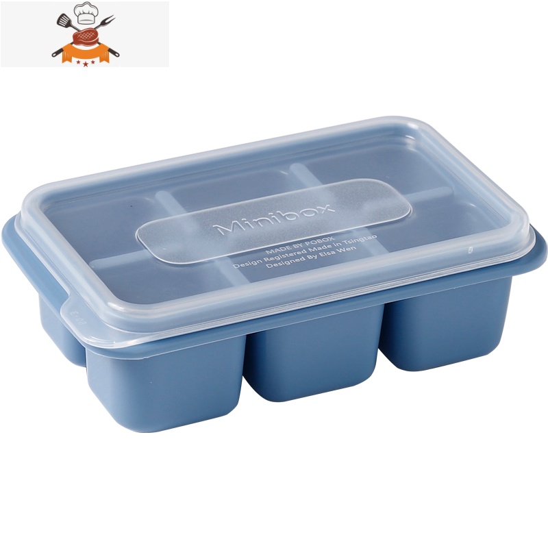 冰块模具硅胶冰格制冰器冻冰块速冻器制冰盒可爱家用辅食盒冰袋 敬平 PP硬底-三个装高清大图