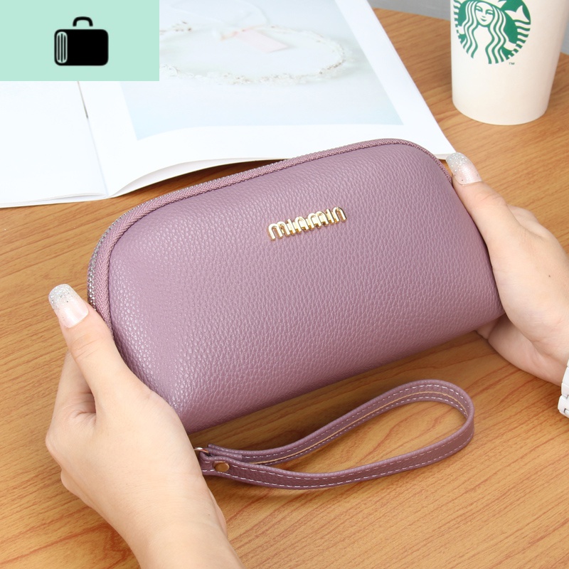 2020新款日韩手拿贝壳包中年手机零钱包大容量卡包妈妈手抓手拎包NEWLAKE高清大图