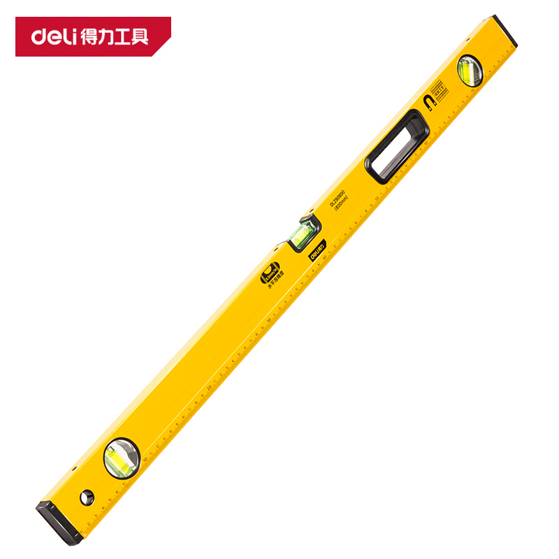 得力(deli)DL290800 精铣底水平尺 800mm 黄色 1把