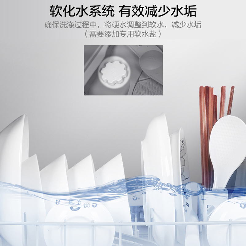 松下(Panasonic)台式洗碗机家用5套全自动免安装独立小型高温除菌烘干刷碗机NP-UW5HH1D高清大图