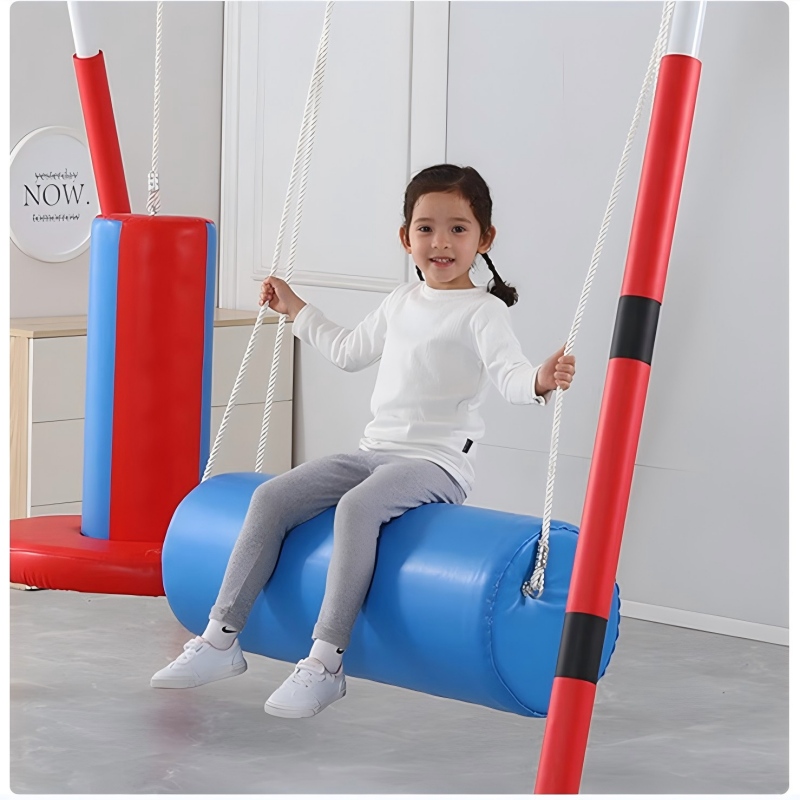 羊多多A字秋千儿童游乐玩具设备感统训练器材 升级横抱桶(颜色随机)高清大图