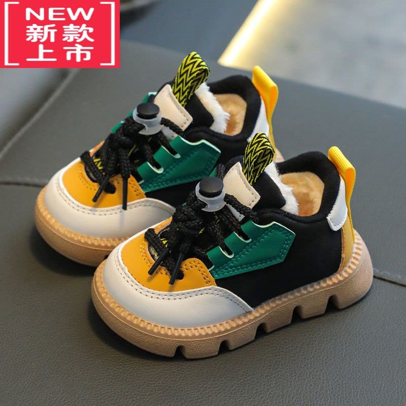 可莉允冬季宝宝运动鞋子加绒儿童大棉鞋男童女童加厚幼儿板鞋冬款学步鞋图片