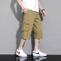 QB9809七分裤 5XL 土黄色
