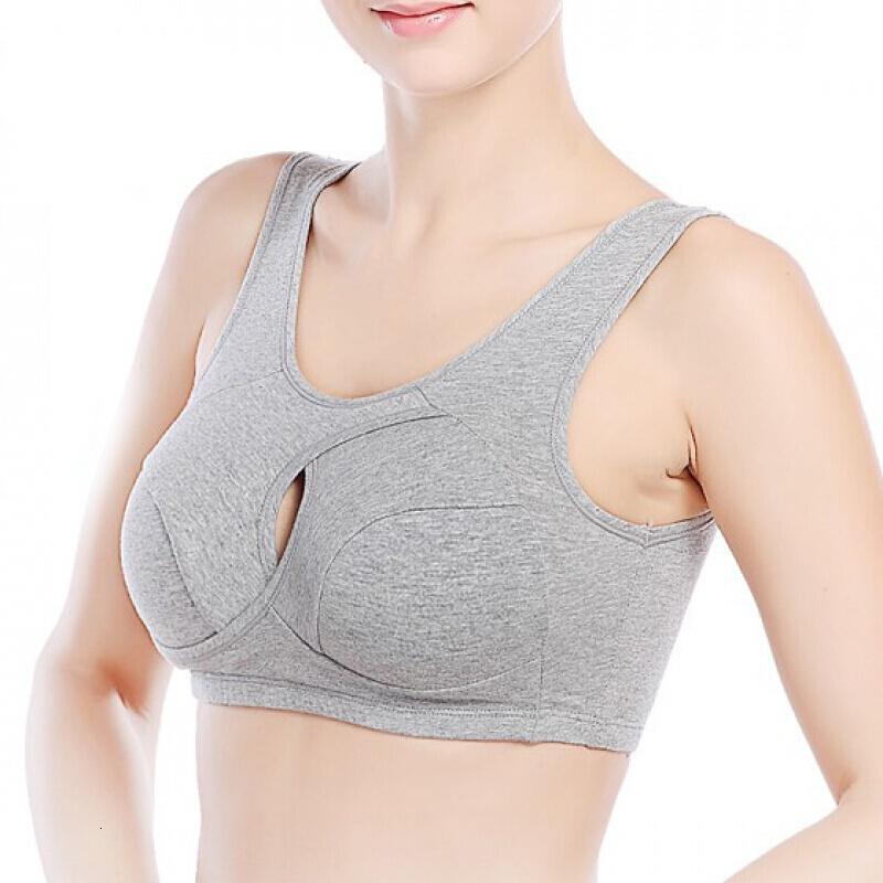 波迷娜(BOXXLINA)纯棉质防震运动跑步瑜珈睡眠无钢圈学生少女背心式文胸内衣胸罩