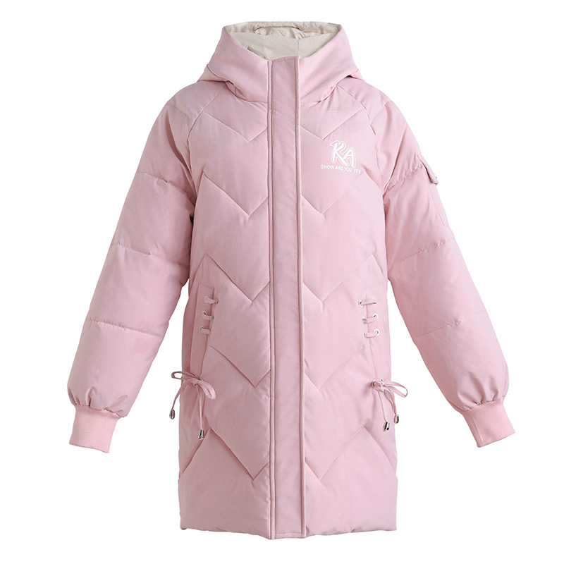 大码棉服女2024年冬季新款韩版长款bf宽松加厚棉袄外套防寒女棉衣高清大图