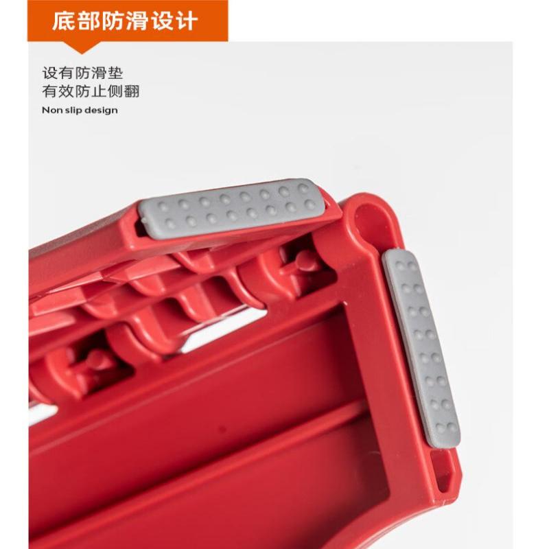 禧天龙(Citylong) D-2136折叠凳2个装(故宫红)家用懒人折叠凳子便携式免组装安装塑料凳高清大图
